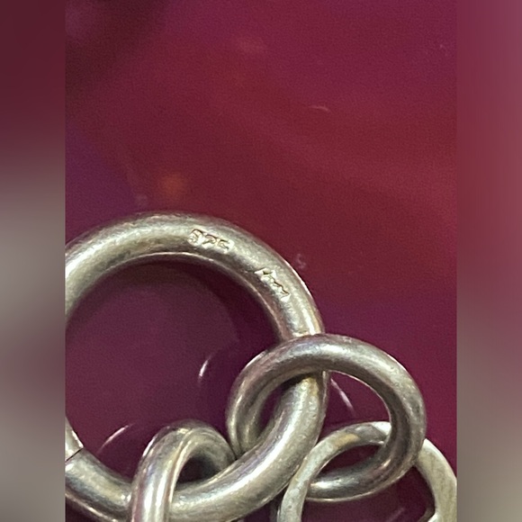 BEST DEAL ⚡️ Sisters Sterling Silver Heavy Duty Heart Tag Charm Bracelet #7835 - Picture 3 of 8